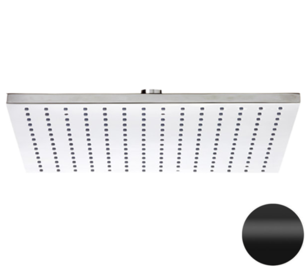Верхний душ с шарнирным соединением 30 см Remer 359SSLNOX, черный матовый