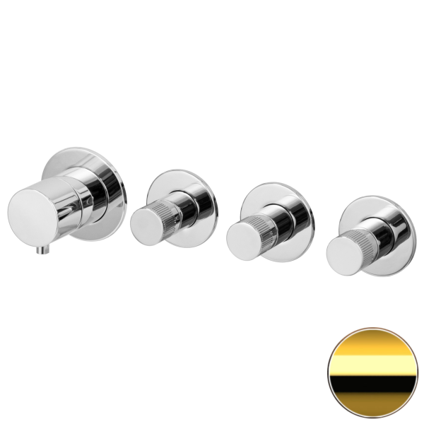 Смеситель для душа Remer X Style N98D3PWBDO, золото глянцевое