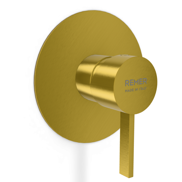 Смеситель для душа Remer Metrica MC30LHS, латунь брашированная PVD