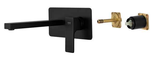 Смеситель для раковины Remer Absolute AU15KBNO, чёрный матовый