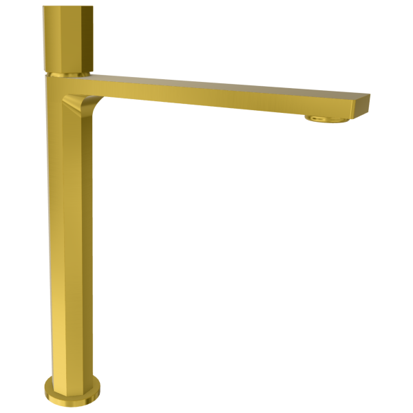 Смеситель для раковины Remer Ottagono ON11LXLHS, латунь брашированная PVD