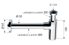 Сифон 1”1/4 Remer 958LBG, золото брашированное
