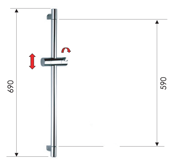 Душевая стойка 69 см Remer 315R