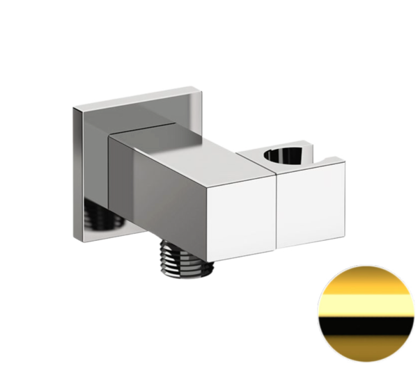 Держатель ручного душа с подключением шланга Remer 337SDO, золото глянцевое