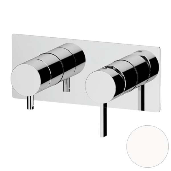 Смеситель для душа Remer Metrica MC93ZBO, белый матовый