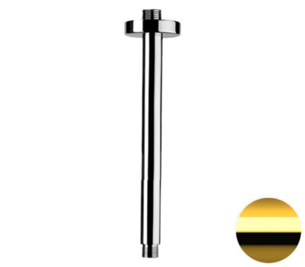 Кронштейн потолочный для верхнего душа 30 см Remer 347N30DO, золото глянцевое