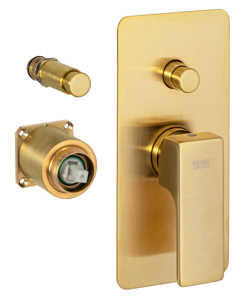 Смеситель для душа Remer Absolute AU09KBBG, золото брашированное