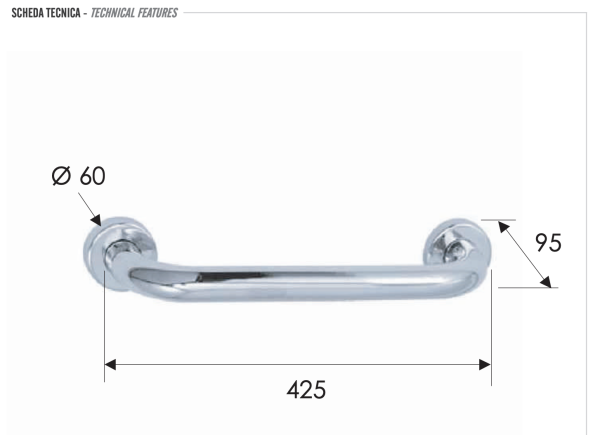 Полотенцедержатель 40 см Remer RB440CR