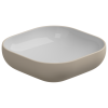 Раковина накладная биколор 45 см GSG Ceramic Design Easy EALAVQU45BI000/034, White/Sabbia Matt