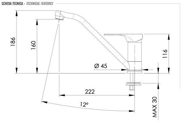 Смеситель для кухни Remer Class Line L40