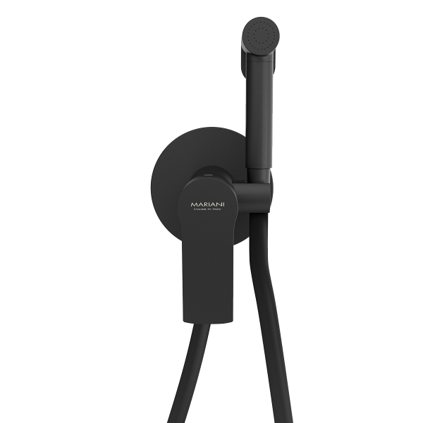 Гигиенический душ со смесителем Mariani Kali B14185KLW, черный матовый