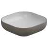 Раковина накладная биколор 45 см GSG Ceramic Design Easy EALAVQU45BI000/030, White/Cashmere Matt