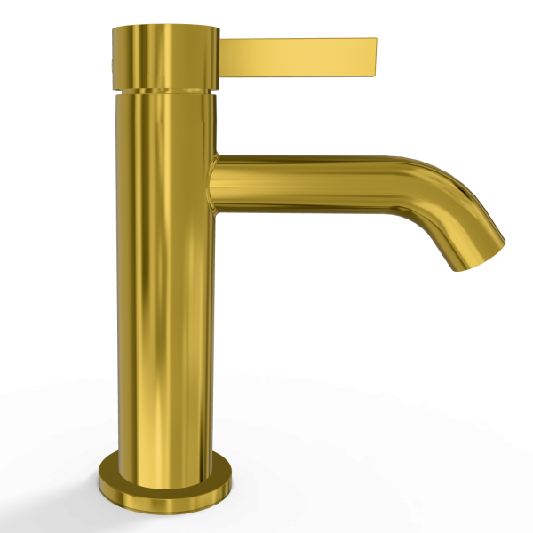 Смеситель для раковины Remer Metrica MC12GP, золото глянцевое PVD