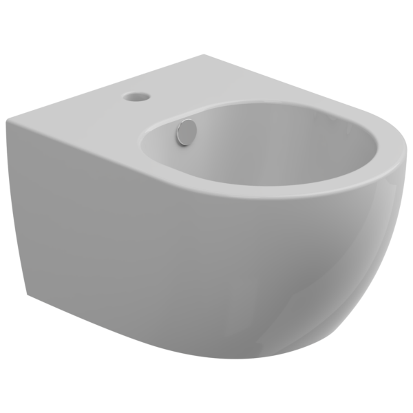 Биде подвесное укороченное с креплением GSG Ceramic Design Like RULKBISOXXS000FI, белый глянцевый