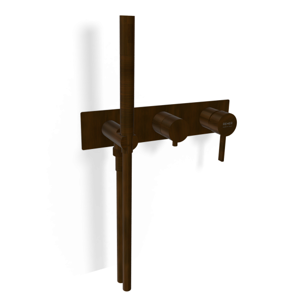 Смеситель для душа Remer Metrica MC97D3WBBR, бронза масляная