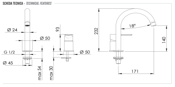 Смеситель для раковины Remer Energy EY57