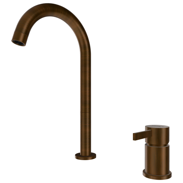 Смеситель для раковины Remer Metrica MC57LBR, бронза масляная