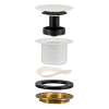 Донный клапан без перелива для ванны click-clack 1”1/2 OMP Tea Clicker 8568.060.6.XD, белый матовый