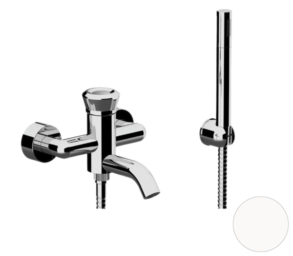 Смеситель для ванны Remer Element ET02BO, белый матовый