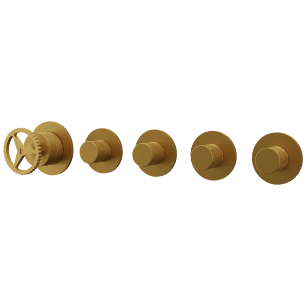 Смеситель для душа Remer Chrono CH98D4PWBBG, золото брашированное