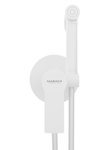 Гигиенический душ со смесителем Mariani Kali B37185KLW, белый матовый