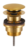 Донный клапан универсальный 1”1/4 Daniel A735RDP, золото брашированное