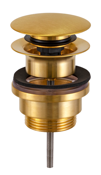 Донный клапан универсальный 1”1/4 Remer 905CCR114BG, золото брашированное