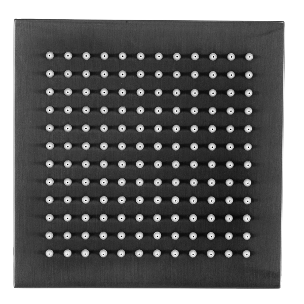 Верхний душ с шарнирным соединением 20 см Remer 359SSCFPX, черный брашированный хром