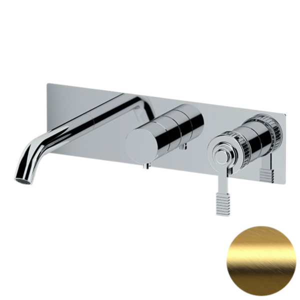 Смеситель для ванны Remer Atelier AL54D3WBBG, золото брашированное