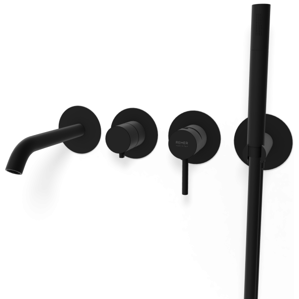 Смеситель для ванны Remer X Style X53D2PWBNO, черный матовый