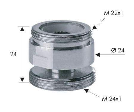 Переходник шарнирный М22*24 Remer 83SN