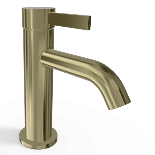 Смеситель для раковины Remer Metrica MC12CH, шампань брашированная PVD