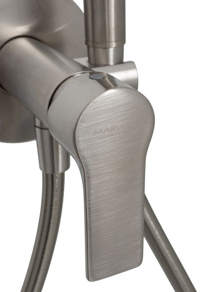 Гигиенический душ со смесителем Mariani Kali B16185KLW, нержавеющая сталь