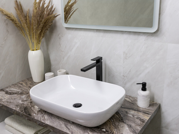 Смеситель для раковины Mariani Rebel A14398RE12, черный матовый