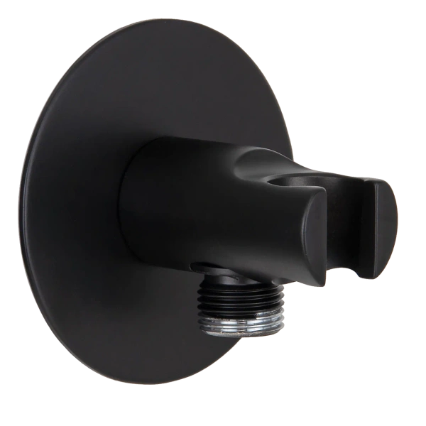 Держатель ручного душа с подключением шланга Remer 337XNO, черный матовый