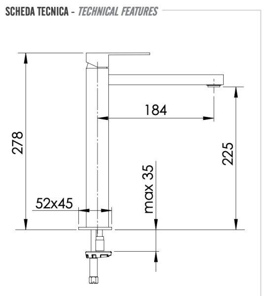 Смеситель для раковины Remer Q-Design QD10LXL