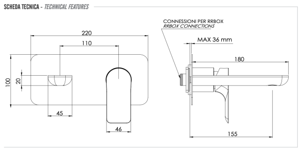 Смеситель для раковины Remer Infinity I15KBNO, черный матовый