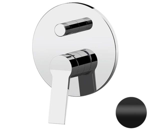 Смеситель для душа Remer Slash SL09HNO, черный матовый