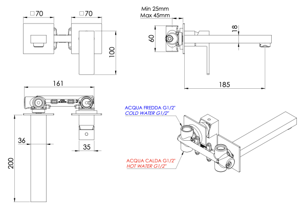 Смеситель для раковины Mariani Rebel B37565REP, белый матовый