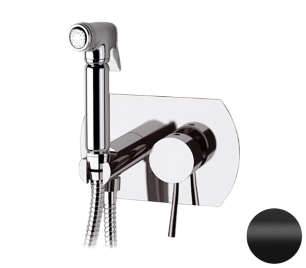 Гигиенический душ со смесителем Remer Minimal N60NO, черный матовый