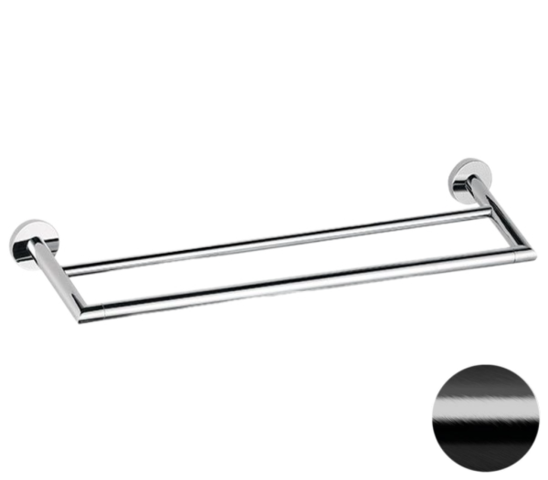 Полотенцедержатель двойной 60 см Remer Guest GS33CFP, черный брашированный хром