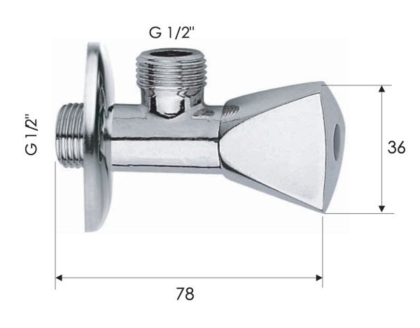 Запорный вентиль 1/2*1/2 Remer 1291212