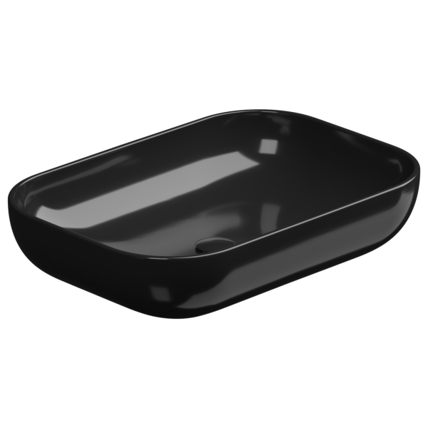 Раковина накладная 60x42 см GSG Ceramic Design Easy EALAVRE60002, черный глянцевый