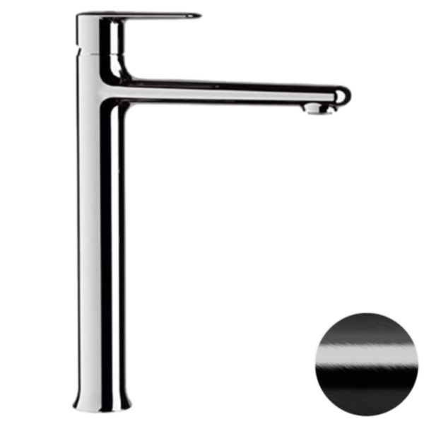 Смеситель для раковины Remer Vanity V11LCFP, черный брашированный хром