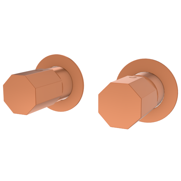 Смеситель для душа Remer Ottagono ON92ZPWBRP, медь брашированная