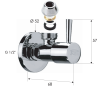 Запорный вентиль 1/2*10 Remer 128L1210