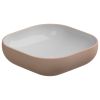 Раковина накладная биколор 45 см GSG Ceramic Design Easy EALAVQU45BI000/032, White/Cipria Matt
