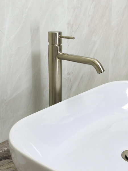 Смеситель для раковины Mariani Next A16398NS12, нержавеющая сталь