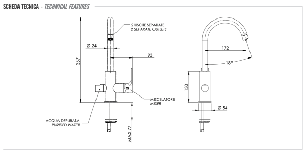 Смеситель для кухни Remer Energy EY79DW