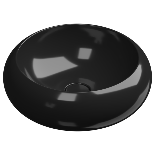 Раковина накладная 42 см GSG Ceramic Design Petra PELAV42002, черный глянцевый